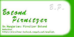 botond pirnitzer business card